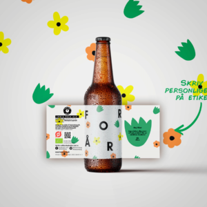 Forårs øl med personlig hilsen på etiketten - perfekt fødselsdagsgave