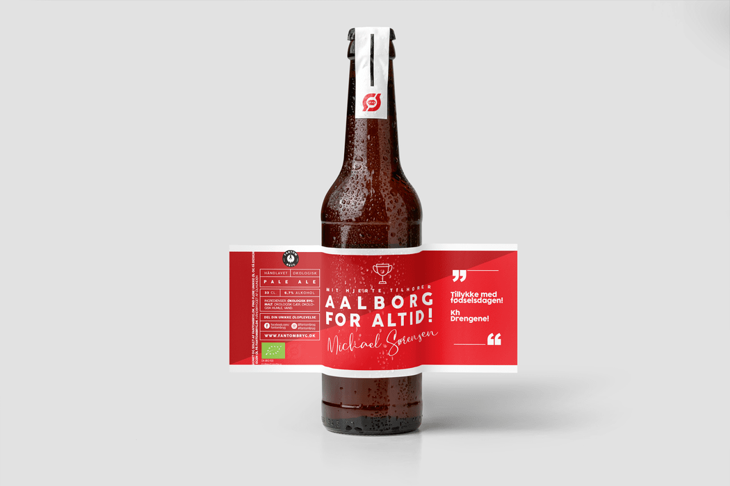 Fodbold øl med unik etikette