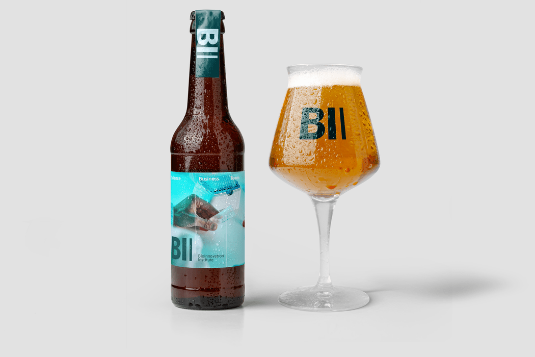 Øl med eget logo og design til Bio Innovation Institute