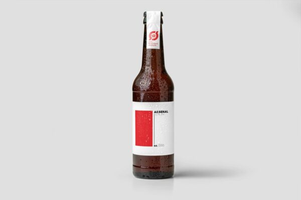 Arsenal fan øl. Den perfekte gave til en fodboldfan.