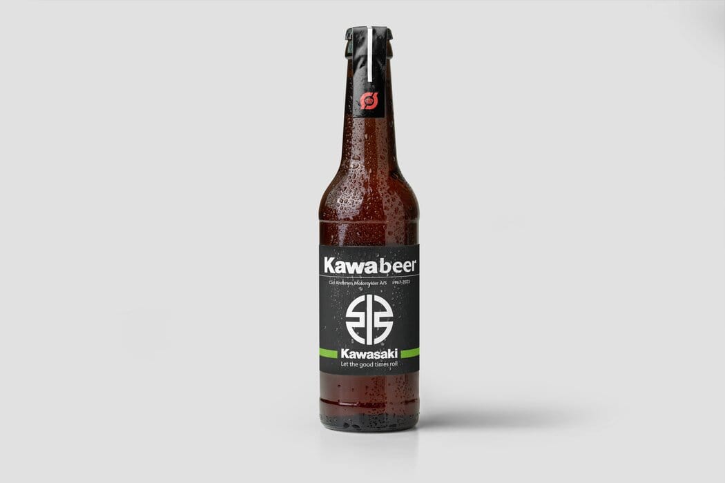 Kawasaki - 1 øl med sort banderole