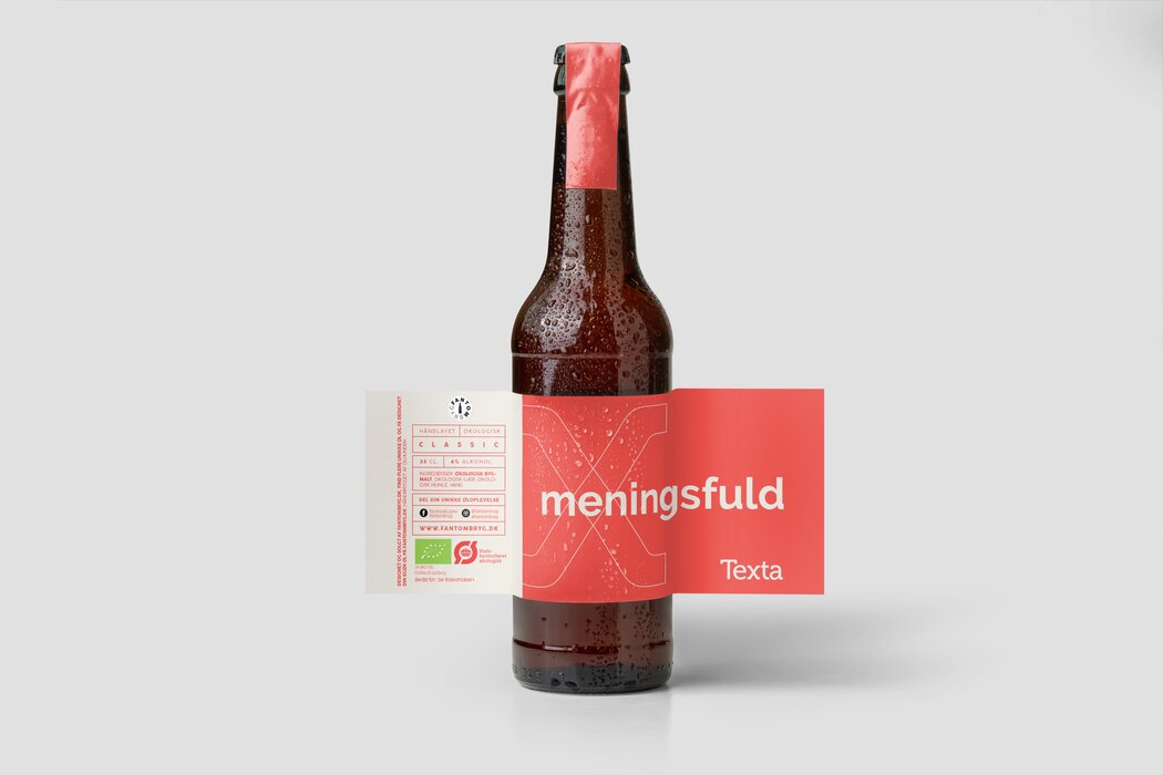Øl med eget logo og design til Texta
